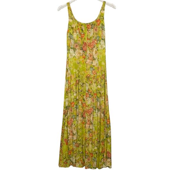 Peruvian Connection XS Womens St Barth Maxi Dress Tank Sleeveless Floral - Picture 2 of 10